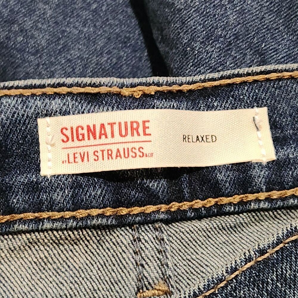 Levis Strauss Signature Jeans Size 32x34 Blue Relax Flex Moves With You. - Picture 8 of 11